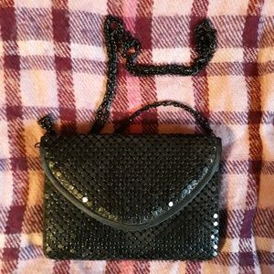 Mini Crossbody Bag Black Mesh